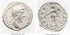 Marcus Aurelius, as Augustus (AD 161-180). AR denarius (20mm, 3.31 gm, 6h). Choice VF. Rome, summer-December AD 166. M ANTONINVS AVG-ARM PARTH MAX, la...