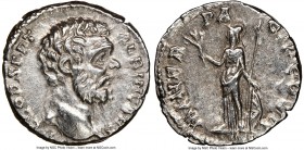Clodius Albinus, as Caesar (AD 193-195). AR denarius (17mm, 7h). NGC Choice XF. Rome, AD 194-195. D CLOD SEPT-ALBIN CAES, bare head of Clodius Albinus...