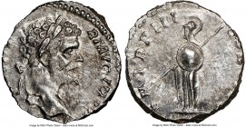 Septimius Severus (AD 193-211). AR denarius (17mm, 12h). NGC Choice XF. Rome, AD 195. L SEPT SEV PE-RT AVG IMP V, laureate head right / P M TR P III C...