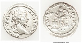 Septimius Severus (AD 193-211). AR denarius (19mm, 3.45 gm, 6h). About XF. Rome, AD 200. SEVERVS AVG PART MAX, laureate head of Severus right / P M TR...