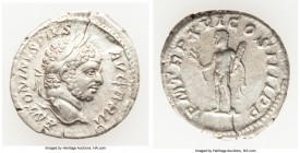 Caracalla (AD 198-217). AR denarius (19mm, 3.40 gm, 6h). XF. Rome, AD 213. ANTONINVS PIVS-AVG BRIT, laureate head of Caracalla right / P M TR P XVI-CO...