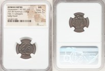 Constantine I the Great (AD 307-337). AE3 or BI nummus (18mm, 3.07 gm, 12h). NGC MS 5/5 - 5/5. Trier, 2nd officina, AD 327-328. CONSTAN-TINVS AVG, lau...