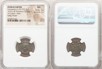 Constantius II, as Caesar (AD 337-361). AE3 or BI nummus (17mm, 2.53 gm, 12h). NGC MS 5/5 - 3/5. Arles, 2nd officina, AD 333-334. FL IVN CONSTANTIVS N...