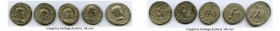 ANCIENT LOTS. Roman Provincial. AD 3rd century. Lot of five (5) BI tetradrachms. About VF-VF, Silvering. Includes: BI tetradrachm (5), various rulers....