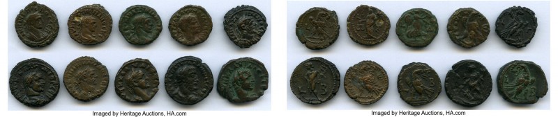 ANCIENT LOTS. Roman Provincial. Egypt. Alexandria. Lot of ten (10) BI tetradrach...