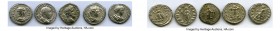 ANCIENT LOTS. Roman Provincial. AD 3rd century. Lot of five (5) BI tetradrachms. About VF-VF, Silvering. Includes: BI tetradrachm (5), various rulers....