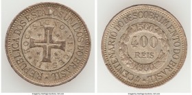 Republic 3-Piece Uncertified "Discovery Anniversary" Partial Set 1900 XF, 1) 400 Reis, KM499. 22.7mm. 5.15gm 2) 1000 Reis, KM500. 30.2mm. 12.78gm 3) 2...