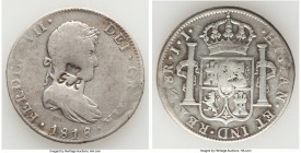 British Colony. George III Counterstamped 6 Shilling 1 Penny ND (1818-1820) Fine, KM2. 39.3mm. 26.62gm. Crowned "GR" counterstamp on Mexico Ferdinand ...