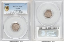 Victoria "Small Date" 5 Cents 1858 AU53 PCGS, London mint, KM2. First year of type. 

HID09801242017

© 2020 Heritage Auctions | All Rights Reserv...