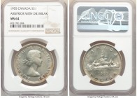 Elizabeth II "Arnprior" Dollar 1955 MS64 NGC, Royal Canadian mint, KM54. Arnprior with 1-1/2 water lines and die break.

HID09801242017

© 2020 He...