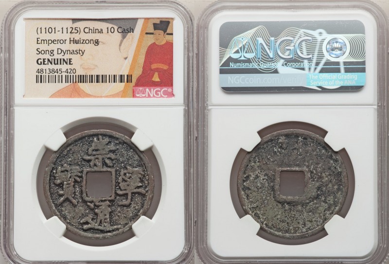 Northern Song Dynasty. Hui Zong (960-1127) 20-Piece Lot of Certified 10 Cash ND ...