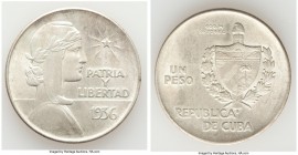 Republic "ABC" Peso 1936 AU, Philadelphia mint, KM22. 38.0mm. 26.78gm. 

HID09801242017

© 2020 Heritage Auctions | All Rights Reserved