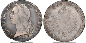 Louis XV Ecu 1758-B Fine Details (Cleaned) NGC, Rouen mint, KM-Unl., cf. Dav-1331 (for type), Gad-322 (R4). 

HID09801242017

© 2020 Heritage Auct...