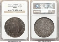 Saxe-Weimar. Johann Ernst & Brothers Taler 1623-GA AU50 NGC, Weimar mint, KM84, Dav-7532. Also known as the "Pallas Taler" for the standing Pallas Ath...