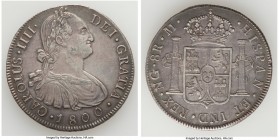 Charles IV 8 Reales 1800 NG-M XF, KM53. Fully struck and draped in old cabinet toning. 

HID09801242017

© 2020 Heritage Auctions | All Rights Res...