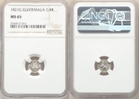 Ferdinand VII 1/4 Real 1821-G MS65 NGC, Nueva Guatemala mint, KM72. Frosted untoned surfaces. 

HID09801242017

© 2020 Heritage Auctions | All Rig...