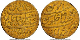 British India. Bengal Presidency gold Mohur AH 1202 Year 19 (1793-1818) XF Details (Bent) NGC, Calcutta mint, KM102, Stevens-4.3. Oblique milled edge....