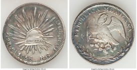 Republic 8 Reales 1856/46 Ca-RG XF, Chihuahua mint, KM377.2, DP-Ca27. 38.5mm. 27.20gm. 

HID09801242017

© 2020 Heritage Auctions | All Rights Res...