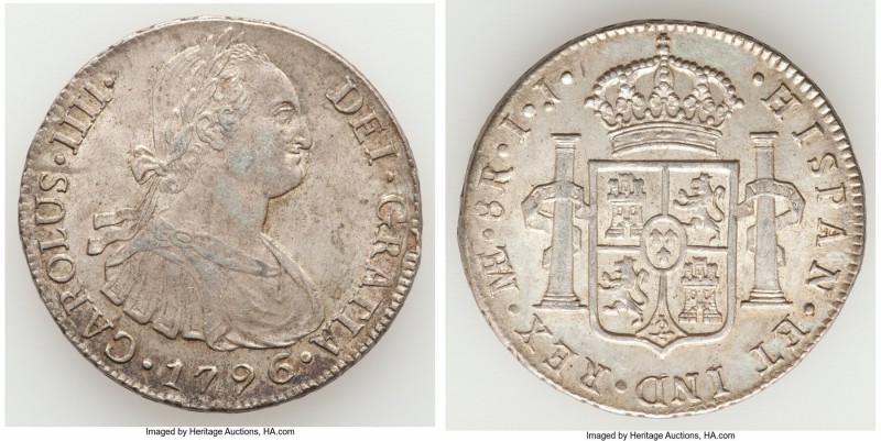 Charles IV 8 Reales 1796 LM-IJ AU, Lima mint, KM97. 40.2mm. 27.26gm. 

HID0980...