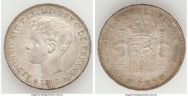 Spanish Colony. Alfonso XIII Peso 1897 AU (Surface Hairlines), KM154. 37.3mm. 24.84gm. 

HID09801242017

© 2020 Heritage Auctions | All Rights Res...