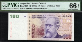 Argentina - 100 Pesos - PMG 66EPQ - (2003)
