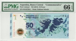 Argentina - 50 Pesos - PMG 66EPQ - (2015) Commemorative