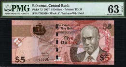 Bahamas - 5 Dollars - PMG 63EPQ - (2007)
