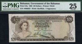 Bahamas - 20 Dollars - PMG 25 - (1965)