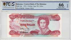 Bahamas - 3 Dollars - PCGS 66PPQ - (1974)