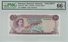 Bahamas - 0.5 Dollars - PMG 66EPQ - (1968) Specimen