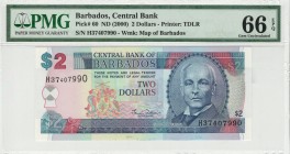 Barbados - 2 Dollars - PMG 66EPQ - (2000)