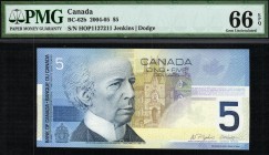 Canada - 5 Dollars - PMG 66EPQ - (2004-2005)  SN HOP1127211