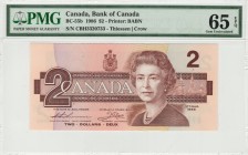 Canada - 2 Dollars - PMG 65EPQ - (1986)  SN CBH3320733