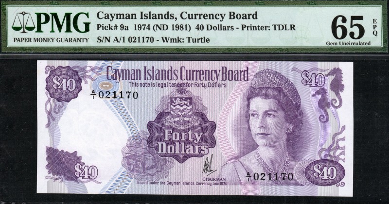 Cayman Islands - 40 Dollars - PMG 65EPQ - (1974)