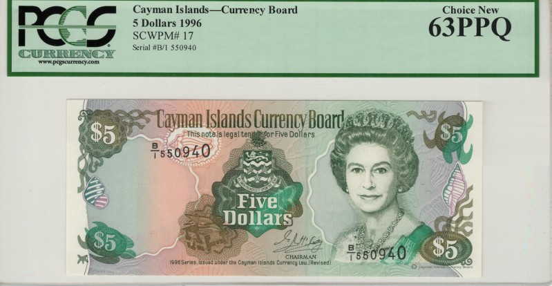 Cayman Islands - 5 Dollars - PCSG 63PPQ - (1996)