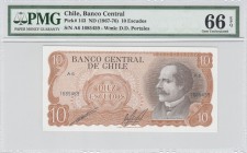 Chile - 10 Escudos - PMG 66EPQ - (1967-76)