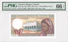 Comoros - 500 Francs - PMG 66EPQ - (1986)