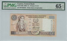 Cyprus - 1 Pounds - PMG 65EPQ - (2004)