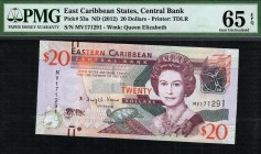 East Caribbean States - 20 Dollars - PMG 65EPQ - (2012)