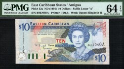 East Caribbean States - 10 Dollars - PMG 64EPQ - (1994)
