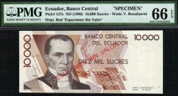Ecuador - 10000 Sucres - PMG 66EPQ - (1996) Specimen