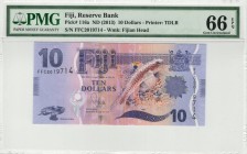 Fiji - 10 Dollars - PMG 66EPQ - (2013)