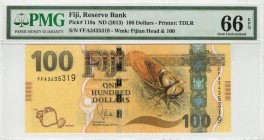 Fiji - 100 Dollars - PMG 66EPQ - (2013)