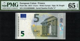 EU France - 5 Euros - PMG 65EPQ - (2013)  SN UE5189388866