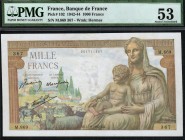 France - 1000 Francs - PMG 53 - (1942-1944)