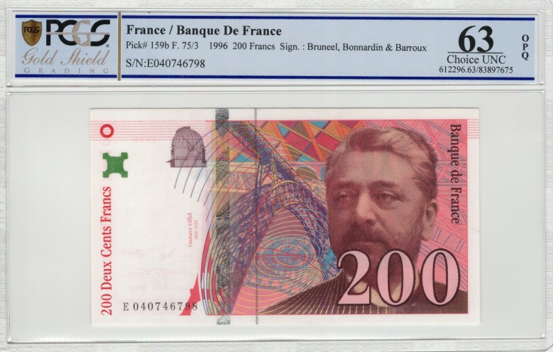 France - 200 Francs - PCGS 63OPQ - (1996)