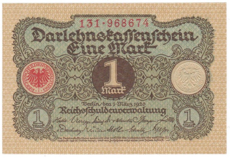 Germany - 1 Mark - 1920