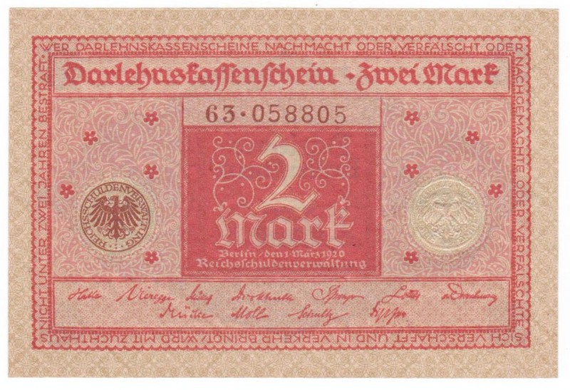 Germany - 2 Mark - 1920