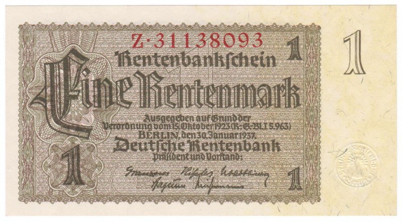 Germany - Berlin - 1 Rentenmark - 1937