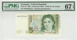 Germany - 5 Mark - PMG 67EPQ - (1991)  SN D6347054A2
